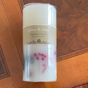 NWT Place & Time Peppered Pinecone Candle